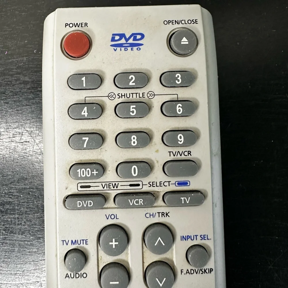 Genuine Samsung 00008A Original Remote Control VCR DVD TV Gray Tested And Works